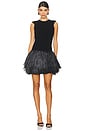 view 1 of 3 Rushes Raffia Knit Mini Dress in Black