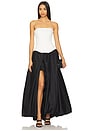 view 1 of 4 Violette Bubble Hem Maxi Dress in Ivory & Black