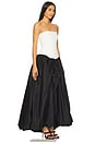 view 3 of 4 Violette Bubble Hem Maxi Dress in Ivory & Black