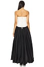view 4 of 4 Violette Bubble Hem Maxi Dress in Ivory & Black