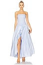 view 1 of 3 Violette Bubble Hem Maxi Dress in Pearl Blue