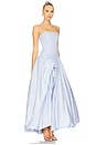 view 2 of 3 Violette Bubble Hem Maxi Dress in Pearl Blue
