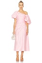 view 1 of 3 Cadence Ruched Midi Dress in Ballerina Pink