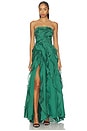 view 1 of 3 Allairie Gown in Forest Green