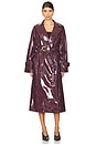 view 1 of 3 Verve Trench Coat in Mulberry