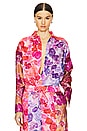 view 1 of 4 Vision Oversized Linen Shirt in Kaleidoscopic Rose