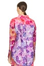 view 3 of 4 Vision Oversized Linen Shirt in Kaleidoscopic Rose