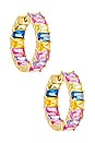 view 1 of 3 Pastel Baguette Hoops in Gold