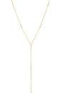 view 2 of 2 Tiny Pearl Lariat Necklace in Gold