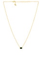 view 1 of 2 Colored Emerald Bezel Solitaire Necklace in Emerald Green