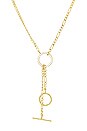view 2 of 2 Multi Chain Toggle Lariat Necklace in Gold