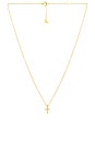 view 1 of 2 COLAR COM MINI CRUZ in Gold