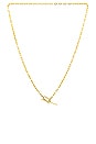 view 1 of 2 Delicate Pave Oval Necklace in Gold