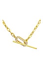view 2 of 2 Delicate Pave Oval Necklace in Gold