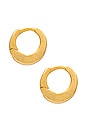 view 2 of 4 СЕРЬГИ-ХУПЫ CHUBBY in Gold