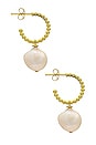 view 2 of 4 ARO COLGANTE CON PERLA in Pearl White
