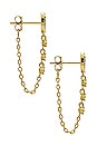 view 3 of 3 Gemstone Drop Chain Earring in Onyx