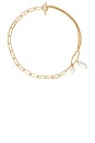view 1 of 3 COLLAR DE PALANCA PEARL AND CHAIN in Gold