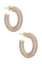 view 1 of 4 Jumbo Pave Hoops in Gold