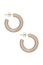 view 2 of 4 Jumbo Pave Hoops in Gold