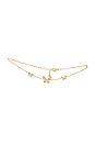 view 3 of 3 Pave Triple Butterfly Anklet in Gold