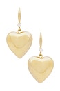 view 1 of 2 Solid Puffy Heart Huggie Earring in Gold