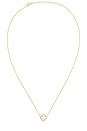 view 1 of 3 Pave Outlined Four Leaf Clover Necklace in Mother Of Pearl