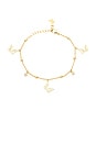 view 2 of 3 Dangling Butterflies Charm Bracelet in Gold