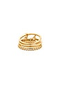 view 3 of 6 Solitaires & Teardrops Ring Combo Set in Gold