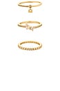 view 4 of 6 Solitaires & Teardrops Ring Combo Set in Gold