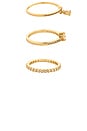 view 5 of 6 Solitaires & Teardrops Ring Combo Set in Gold
