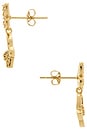 view 2 of 2 BRINCO DE PINO PENDURADO PAVE DOUBLE BUTTERFLY SIDEWAY in Gold