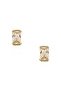 view 1 of 2 Colored Cz Baguette Stud Earring in Gold