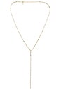 view 1 of 2 Cz Multi Baguette Tennis Lariat Necklace in Gold
