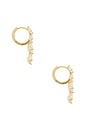 view 2 of 3 Teardrop Cz Cascade Huggie Earrings in Gold