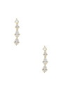 view 3 of 3 Teardrop Cz Cascade Huggie Earrings in Gold