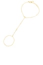view 1 of 3 Dainty Cz Bezel Hand Chain in Gold