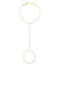 view 2 of 3 Dainty Cz Bezel Hand Chain in Gold