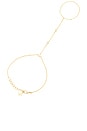 view 3 of 3 Dainty Cz Bezel Hand Chain in Gold