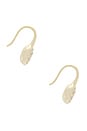 view 2 of 3 Cz Rounded Bezel Fish Hook Huggie Earring in Gold