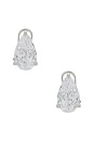 view 1 of 2 Cz Fancy Pear Stud Earring in Silver