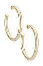view 1 of 3 Large Hollow Hoop Earrings in Gold