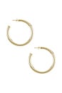 view 2 of 3 Large Hollow Hoop Earrings in Gold