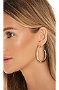view 3 of 3 Large Hollow Hoop Earrings in Gold