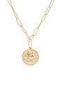 view 2 of 2 Vintage Coin Drop Link Necklace in Gold