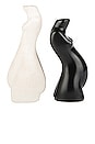 view 1 of 3 Body Salt and Pepper Shakers Pair in Black & White