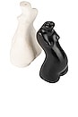 view 2 of 3 Body Salt and Pepper Shakers Pair in Black & White