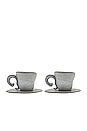 view 1 of 1 Spill The Tea-cups Espresso Cups Set Of 2 in Freckled Grey Matte