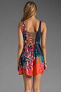 view 4 of 6 Lace-Up Back Dress in Floral Print