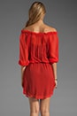 view 4 of 5 Off the Shoulder Dress in Orange Crush